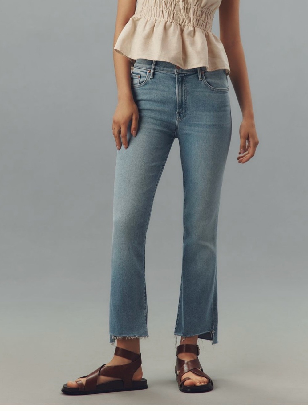 {mother} Mother Denim The Insider Crop Step Fray Size 29